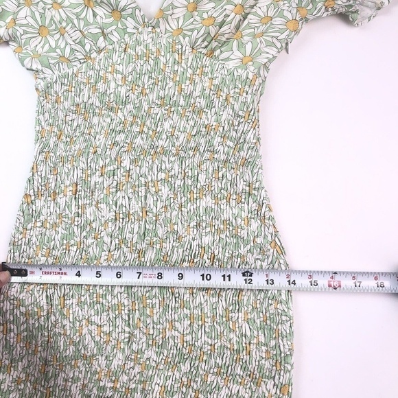 ZARA Smocked floral Mini Dress M cottagecore coquette - Picture 7 of 13